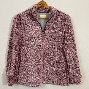 Original Weatherproof Vintage Pink Teddy jacket quarter zip pullover size Small
